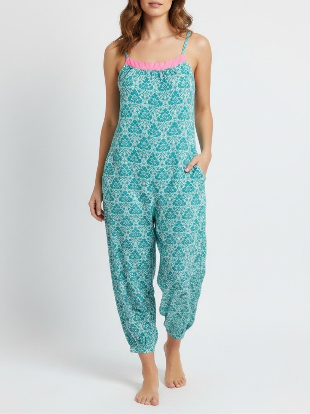 Paul & Joe Printed Cotton Jumpsuit Damask Boho Made In France